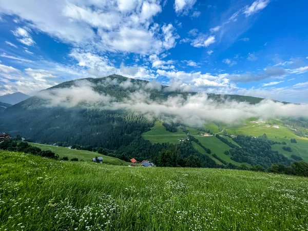 Summer Meadow Clouds Tyrolean Alps — Stock Photo, Image
