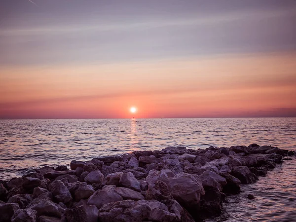 Rocks Sunset Sea Croatia — Stock Photo, Image