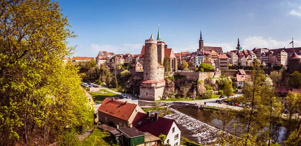 Panorama Budziszyna Saksonii — Zdjęcie stockowe