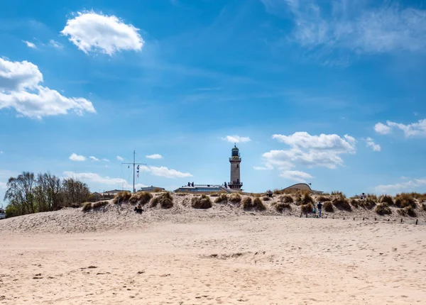 Plaża Warnemuende Nad Bałtykiem — Zdjęcie stockowe