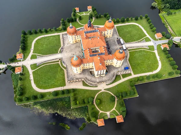 从空中俯瞰莫里茨堡城堡 — 图库照片