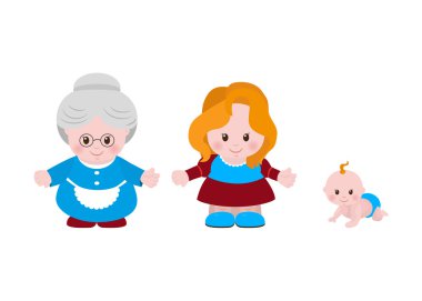 Üç kuşak. Farklı yaşta kadınların