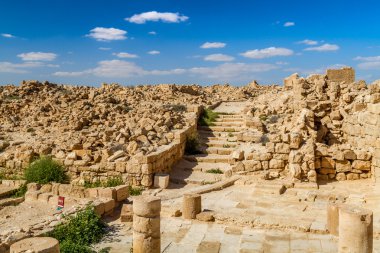 Antik Nabataean kasaba Shivta kalıntıları