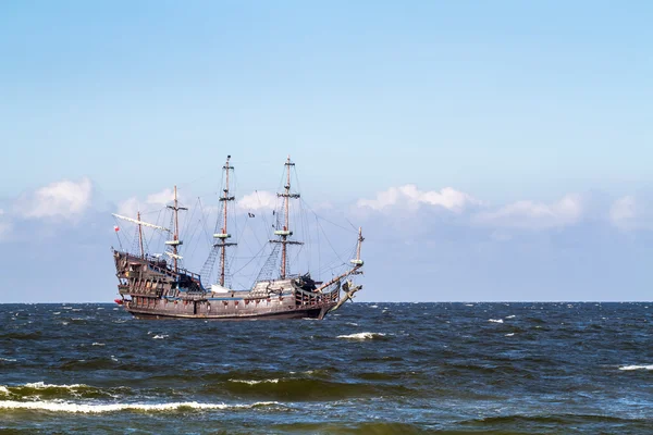 Old Pirate Galleon in the Baltic Sea — Stock Photo, Image