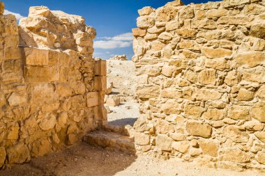Antik Nabataean kasaba Shivta kalıntıları