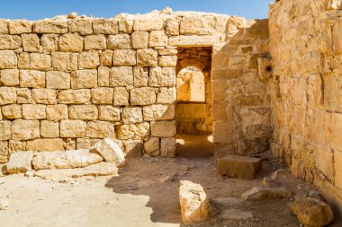 Antik Nabataean kasaba Shivta kalıntıları