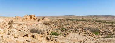 Antik Nabataean kasaba Shivta kalıntıları