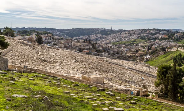 Еврейское кладбище на Елеонской горе — стоковое фото