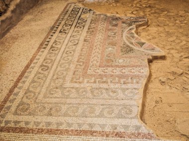 Antik mozaik taban, Masada Kalesi, İsrail