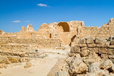 Antik Nabataean kasaba Shivta kalıntıları