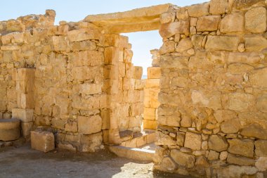 Antik Nabataean kasaba Shivta kalıntıları