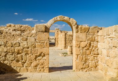 Antik Nabataean kasaba Shivta kalıntıları