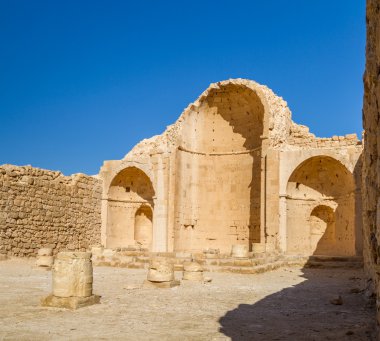 Antik Nabataean kasaba Shivta kalıntıları