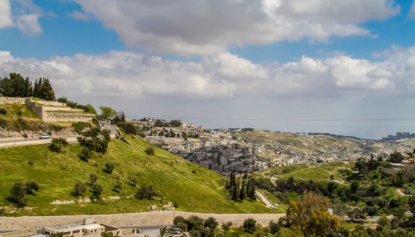 Vallée de Hinnom et quartier de Silwan à Jérusalem — Photo