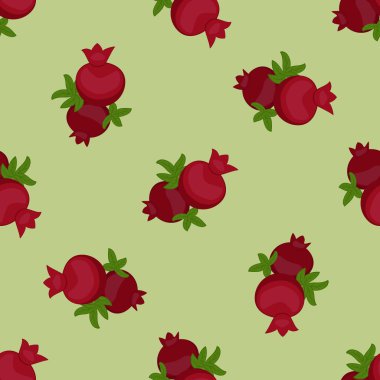 Nar seamless modeli, meyve ve yaprakları