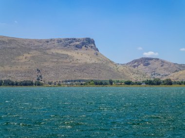 Mount Arbel ve Mount Nitai, Taberiye alt Galilee, İsrail