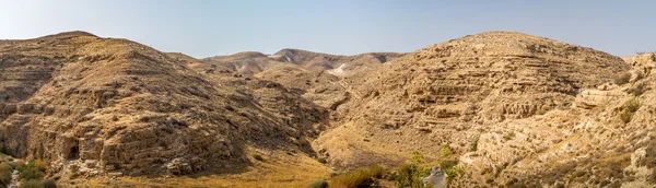 Ουάντι Qelt ή Nahal Prat, στην έρημο της Ιουδαίας, Ισραήλ — Φωτογραφία Αρχείου