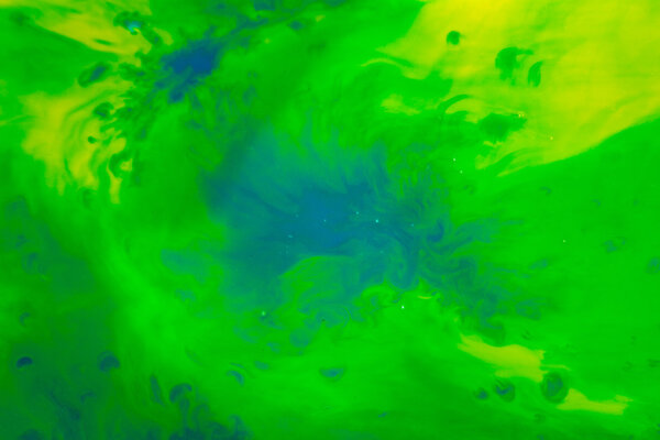 Watercolor blend blue green yellow colors