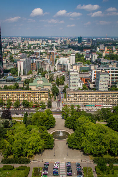 WARSAW, POLAND URBAN LANDSCAPE - JUNE 2