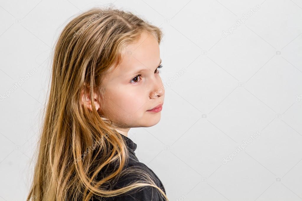Portrait Of A Teenage Girl With Long Blond Hair And Brown Eyes Stock Photo C Alefbet 82403748