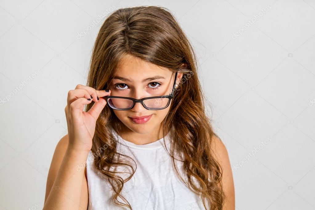 Teenage Girl With Brown Hair And Brown Eyes Portrait Of A