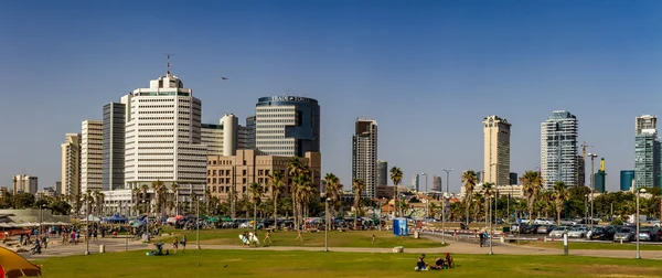 Tel Aviv, hotéis altos. Panorama — Fotografia de Stock