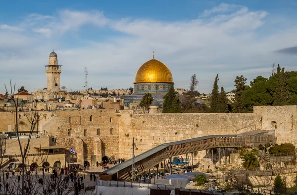 Западная стена и купол скалы, Иерусалим — стоковое фото