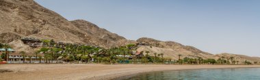 Beach of Eilat city, Red Sea, Israel clipart