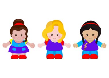 Three funny little girls