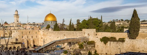 Muro Ocidental e Cúpula da Rocha, Jerusalém — Fotografia de Stock