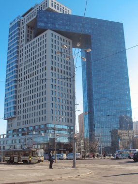 Modern iş Golden Gate Plaza. Rusya. Moskova. 8 Şubat 2016