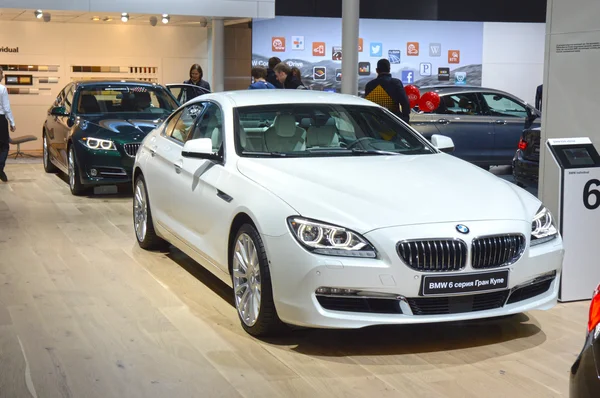 BMW Six série Gran Coupe. Cor branca. Adrenalin Moscow International Automobile Salon Shine — Fotografia de Stock