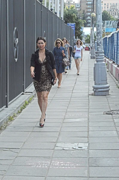 Moscow street near Moscow City August Heat — Stock Photo, Image