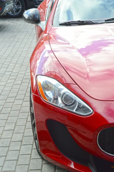 Vermelho Carro Esporte Luxo Brilhar — Fotografia de Stock