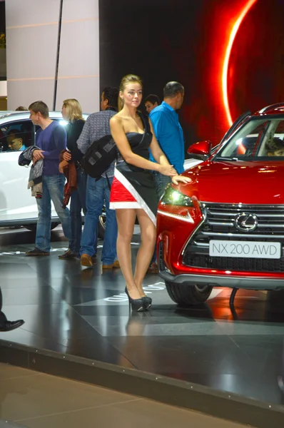 Lexus Nx 200 Awd vermelho cor Moscou automóvel Salão Internacional — Fotografia de Stock