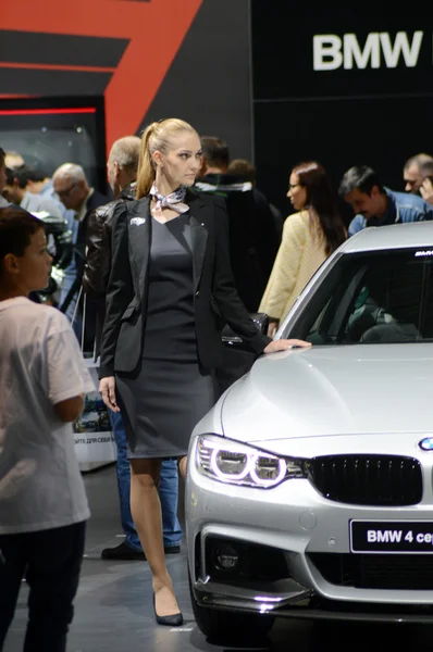 Moscow International Automobile Salon Bmw čtvrté série. kupé — Stock fotografie