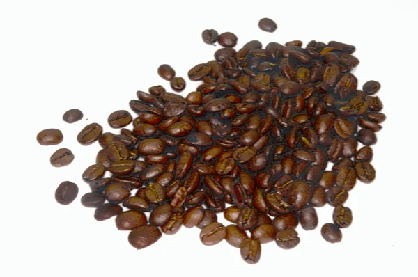 Roasted Coffee Beans White — Stock Photo, Image