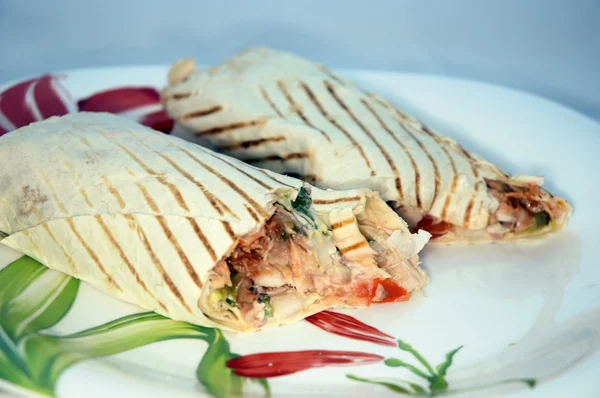 Shawarma Shaverma Shavarma Shuarma Shaorma Plato Oriente Medio Origen Árabe Imagen de stock