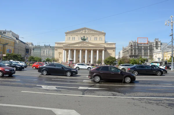 Large Akademicki teatr w Moskwie plac teatralny — Zdjęcie stockowe