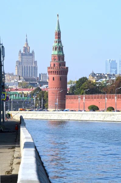 Kreml Moskiewski Kreml Wieża Rzeka Moskwa — Zdjęcie stockowe
