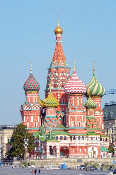 俄罗斯圣瓦西里大教堂莫斯科克里姆林宫红场阳光 — 图库照片