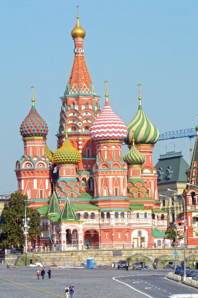 Catedral Basilio Kremlin Moscú Plaza Roja Luz Del Sol — Foto de Stock