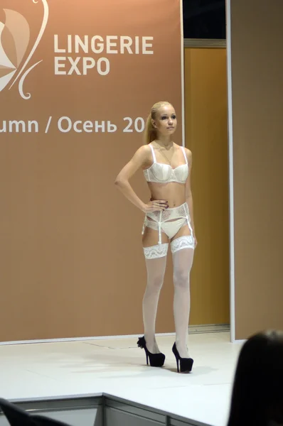 Fashion Show Lingrie Expo Moscow 5Th International Exhibition Underwear Beachwear — Stock Photo, Image