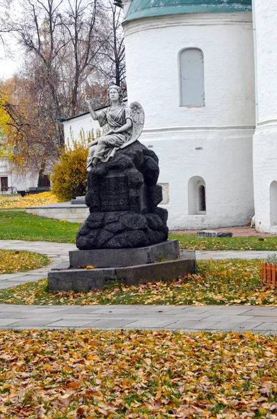 Восени ангел Новодівочий монастир вечір — стокове фото