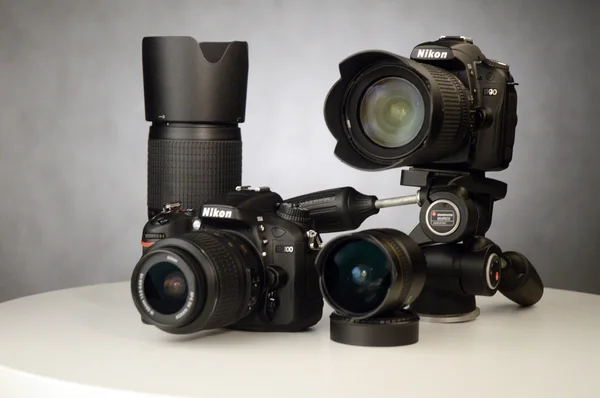 Kameror Nikon D90 Nikon D7000 Linser — Stockfoto