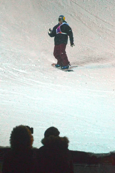 Competição do esporte mundial Snowboard Tour Grand Prix De Russie — Fotografia de Stock