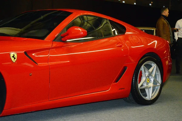 Red Ferrari in the showroom — Stock Photo, Image