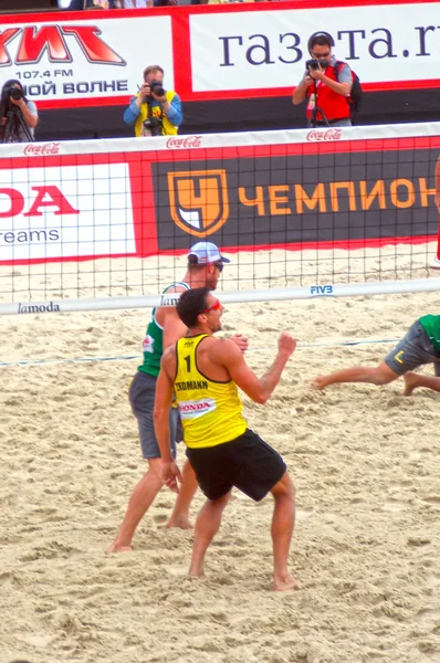 2015 Moscow Gland Slam Tournament Beach Volleyball Brazil - Germany — Stock Photo, Image