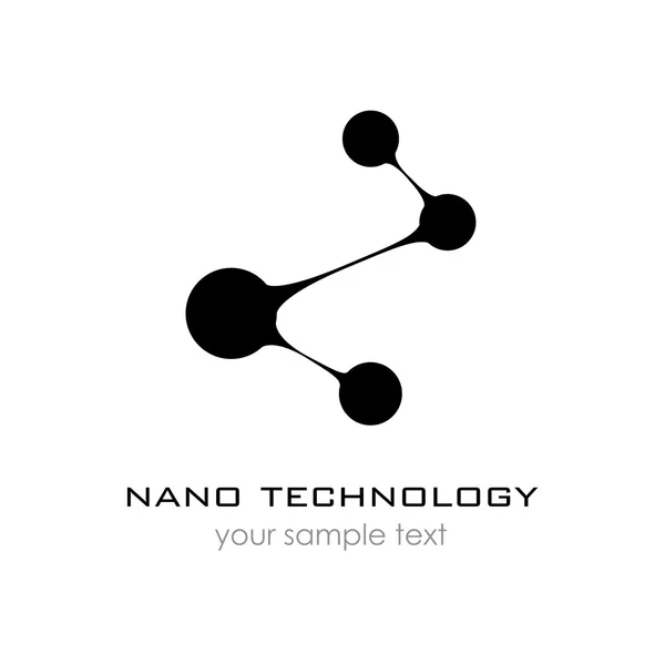 Nano logo - nanoteknoloji. Şablon tasarım logo. Vektör tanıtım.