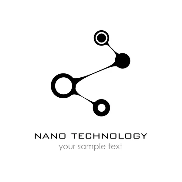 Nano logo - nanoteknoloji. Şablon tasarım logo. Vektör tanıtım.